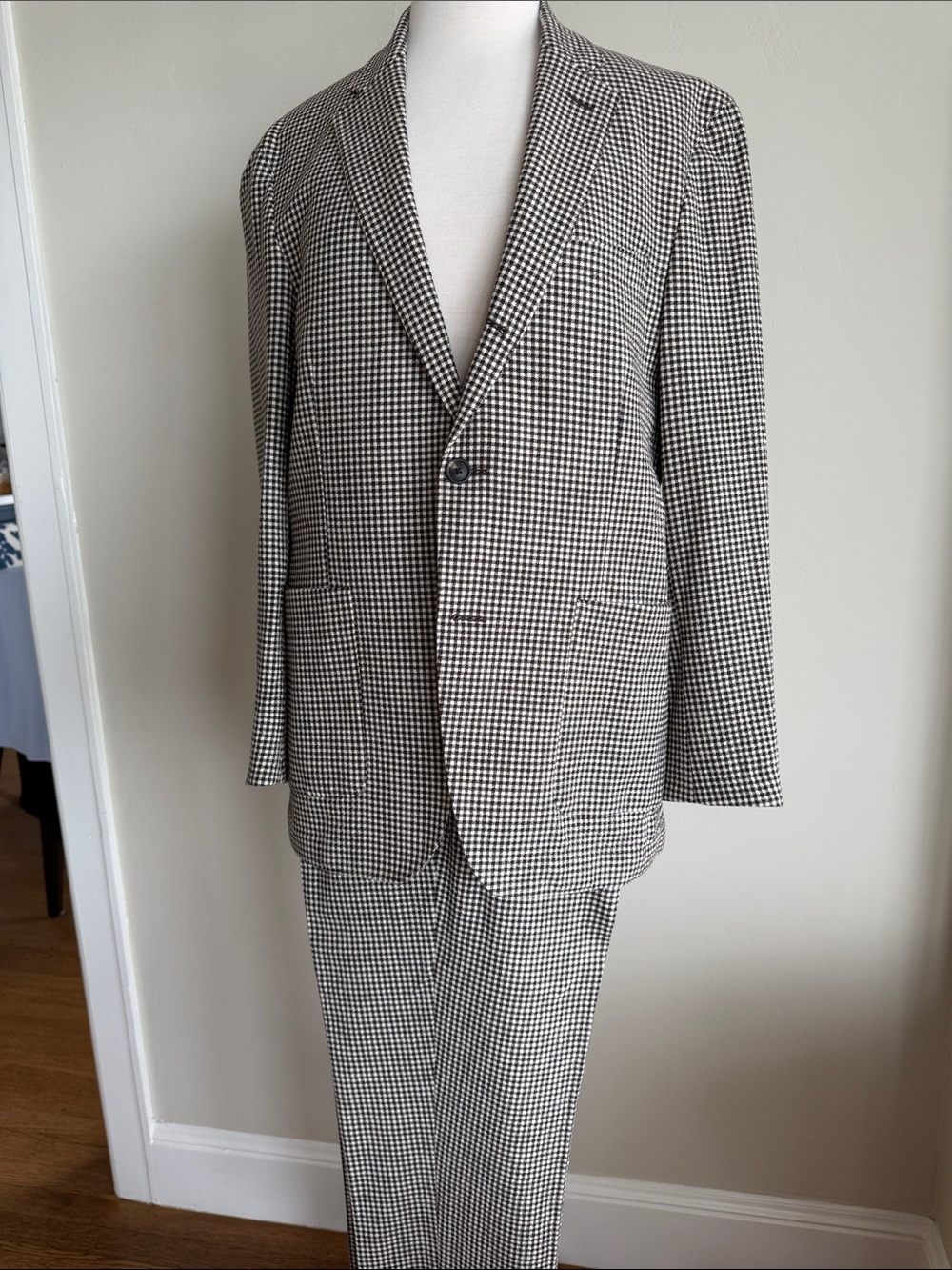 Todd Snyder Black & White Houndstooth Suit